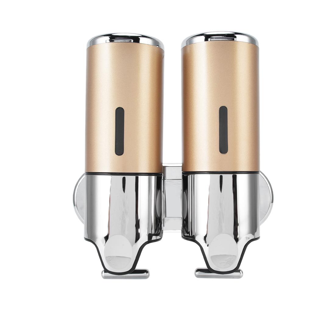 Настенный дозатор мыла для душа с двойным насосом, 2 отдельных отсека, многоразовый, компактный, для шампуня