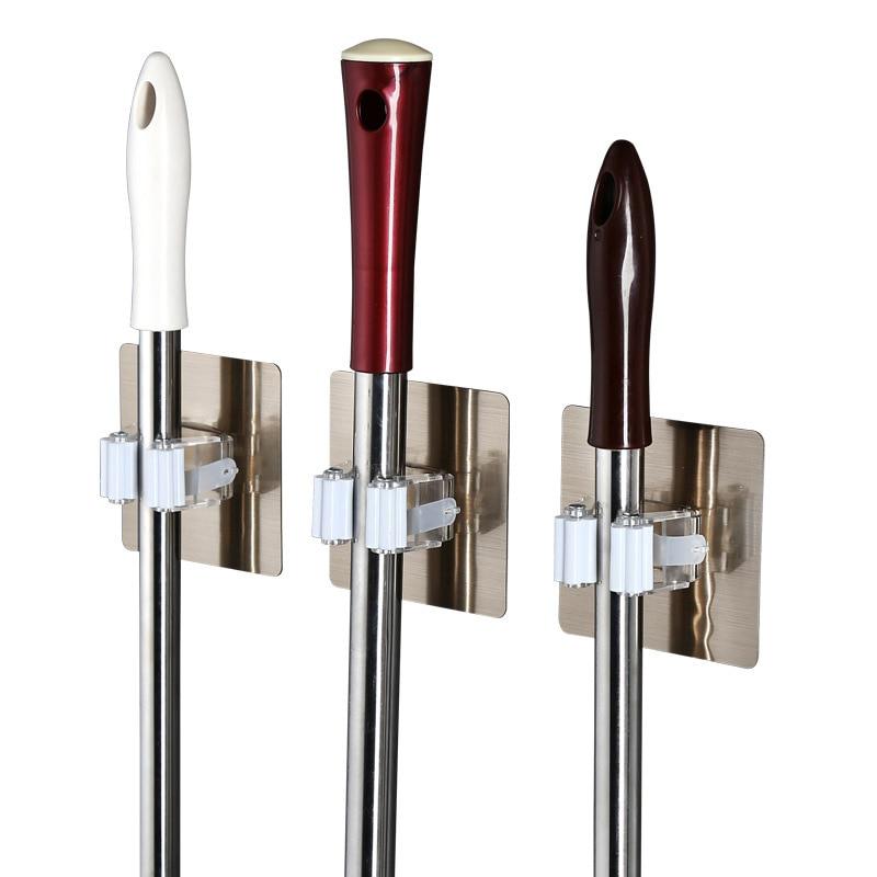 Настенная полка для швабры, органайзер для ванной комнаты и кухни, вешалка для щеток, вешалка для хранения, подвесные рельсы, инструменты для чистки