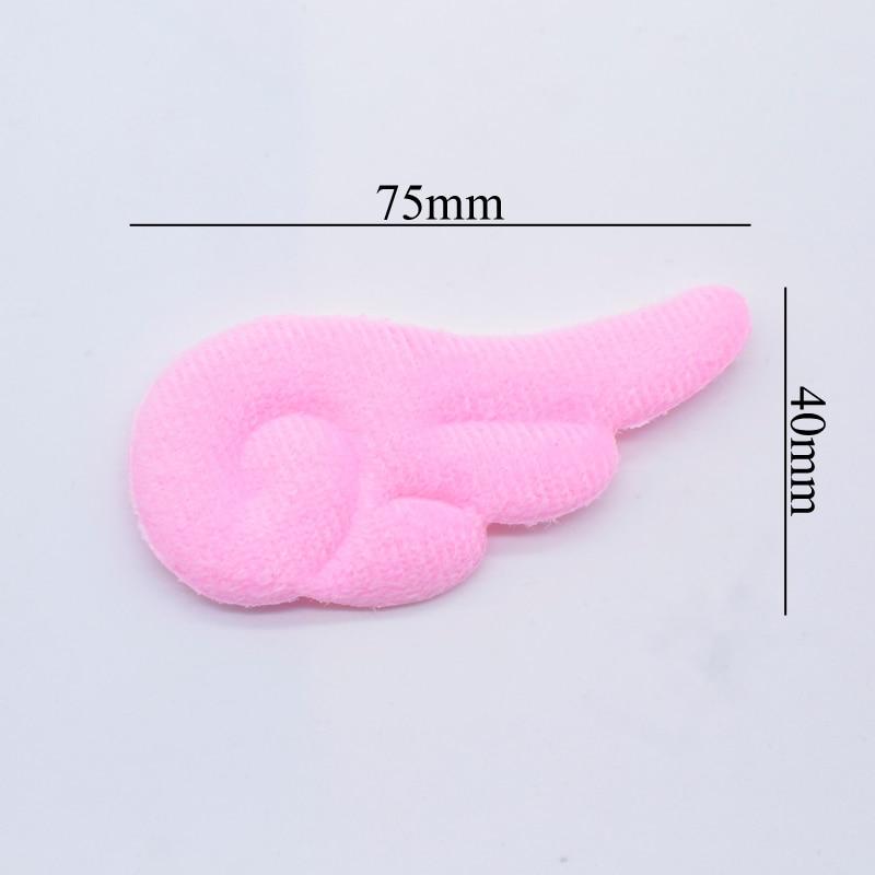 10Pcs 75*40mm Padded Double Sided Angel Wing Applique for DIY Baby Clothes Hat Headwear Toys Decor Accessories Patches