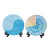 2PCS Calm Feeling Wheels with Black Base Wooden Emotion Chart Wheel Decoration for Home Bedroom