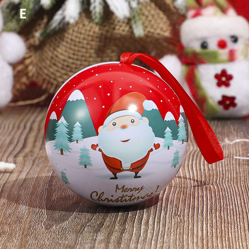 Creative Christmas Candy Storage Box Tin Metal Sealed Jar Packing Boxes Tinplate Cookie Candy Storage Christmas Party Supplies