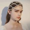 Hand-Made Mesh Hair Accessories Pearls Weave Bridal Head Ornament Pearl Headpiece  Bridal Wedding