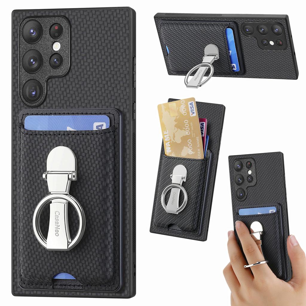 Кошелек Карты Слоты Сумка Чехол для Samsung Galaxy S23 Ultra S22 S21 Plus S20 FE A14 A54 A34 A53 A12 A23 Складной Держатель-Кольцо Чехол