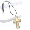 Women Necklace Natural Stone Amethyst/Lapis Lazuli Diamond Pendant Crystal Cross-Shaped For Women Love Romantic Gift