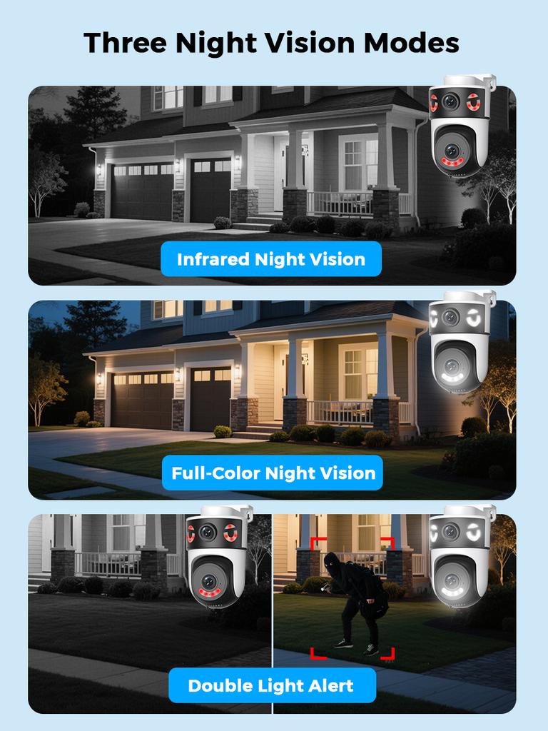 OKAM PRO Home Security Camera HD 5MP 5G WiFi IP CCTV PIR Mobile Tracking Color Night Vision Two-Way Intercom AI Smart Camera