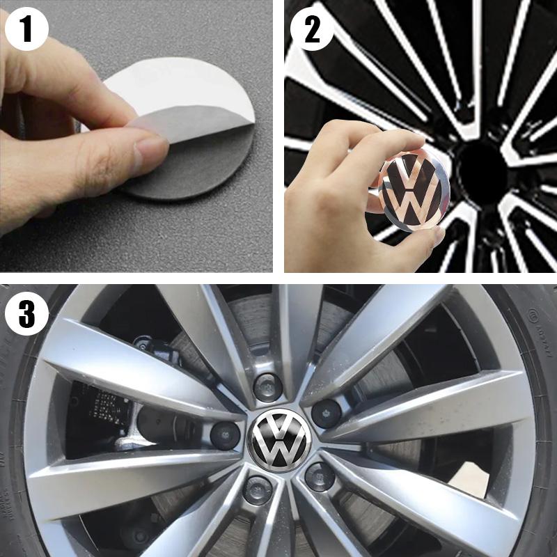 4pcs 56/60/65mm Volkswagen Car Wheel Center Cover Stickers Hub Cap For VW R Golf Touran Octavia Motion GTI Polo Auto Accessories