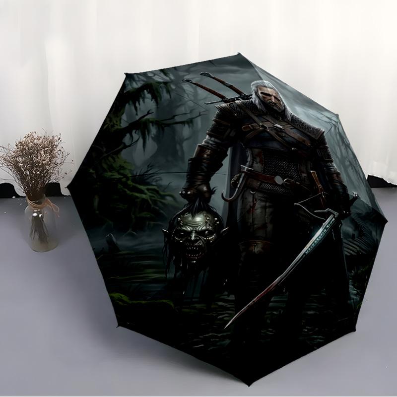 1pc The Witcher Umbrella, Sun Protection, And UV Shielding. It Has Eight Sturdy Ribs for Outdoor Use And Perfect As a Holiday Gift