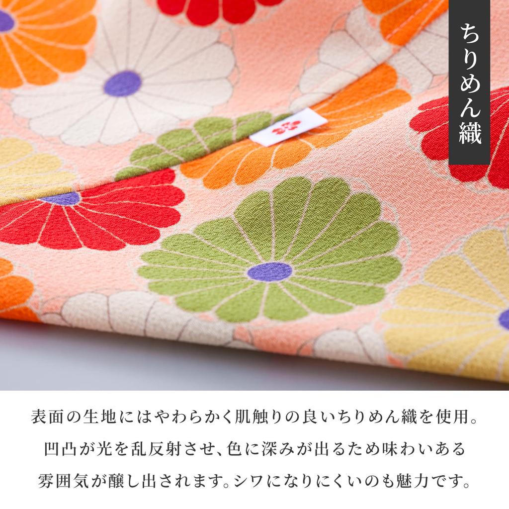 Noren Drawstring Bag Made in Japan with Polyester Chirimen Fabric 25 x Small Pouch Goshuincho Stamp Bag Adult Accessory Shingen Mini Bag Storage