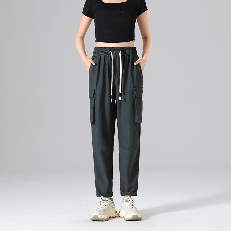 Новые летние быстросохнущие крутые брюки, повседневные свободные брюки для мужчин и женщин