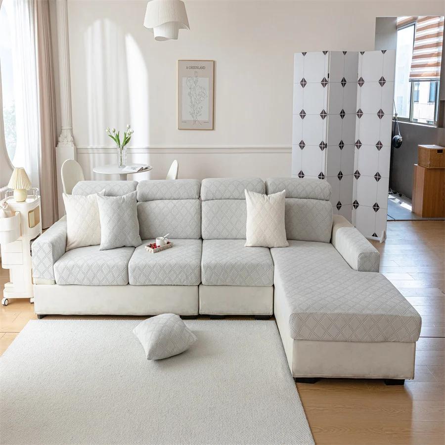 Simple Sofa Cushion Cover Sofa Cover Full-Covered Stretch Sofa Cover Cloth Single Double Combination