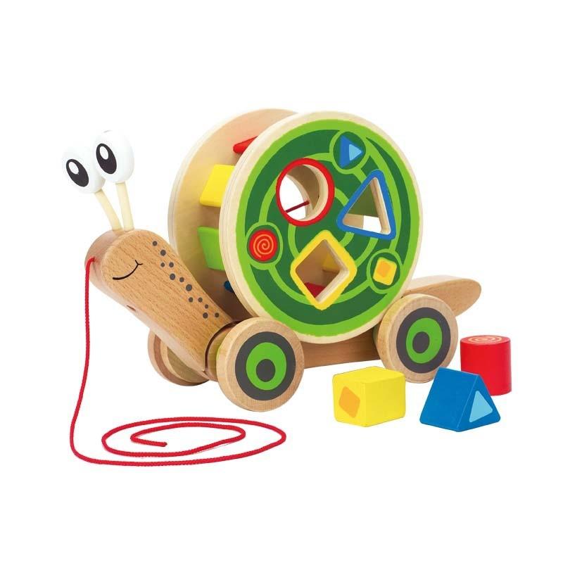 Wooden Pull Toy Frog Family For Toddlers Kids Baby Boys Girls Learning Active Play