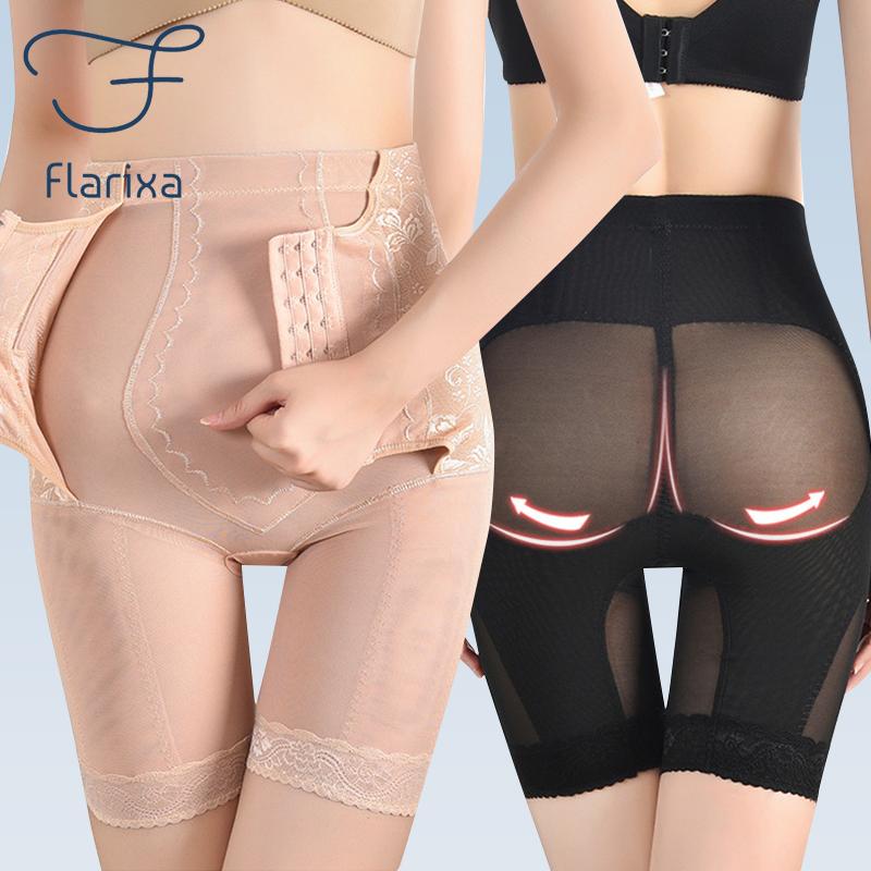 Flarixa Брюки с высокой талией для управления животом, женские трусики с плоской талией, корректирующие форму живота, утягивающее тело, шорты с подтяжкой ягодиц, нижнее белье для похудения