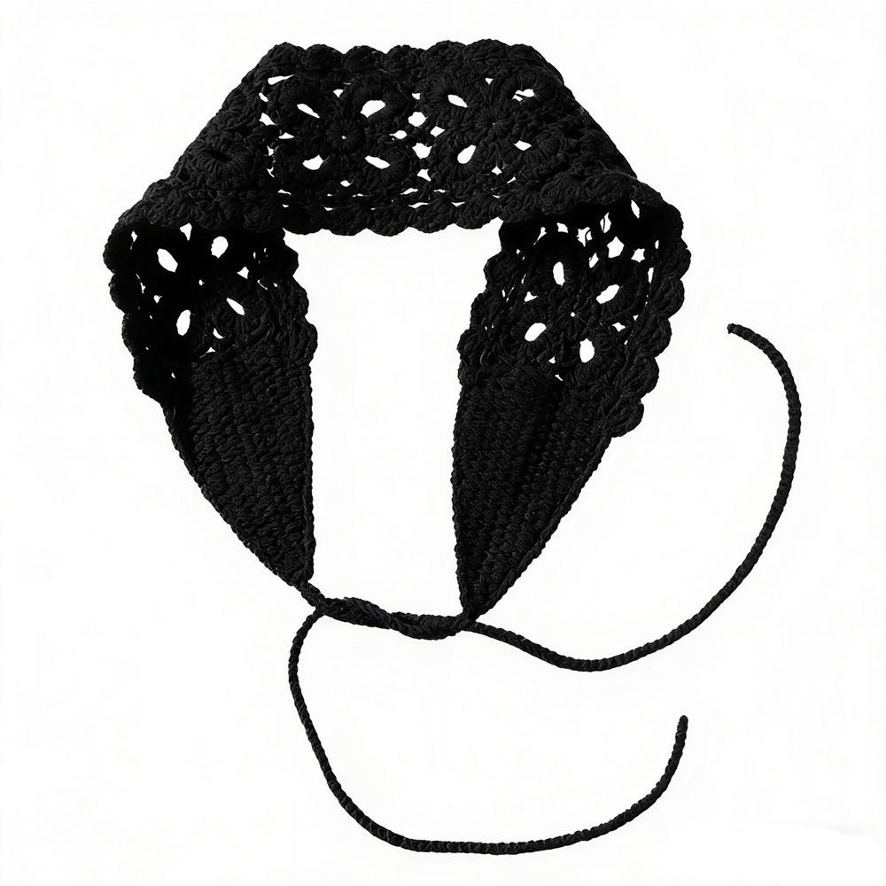 Handmade Headband Floral Head Kerchief Retro Knit Hair Band
