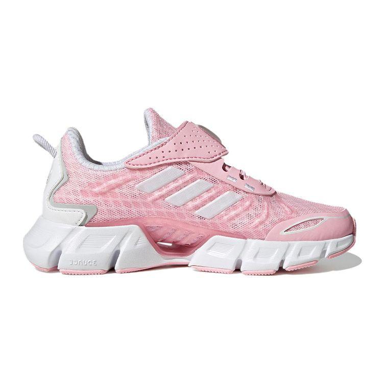 Adidas Breeze Series Comfortable Non-Slip Shock Absorbing Durable Low-Top Kids Running Shoes Kids Running Shoes Pink Gray GZ4024