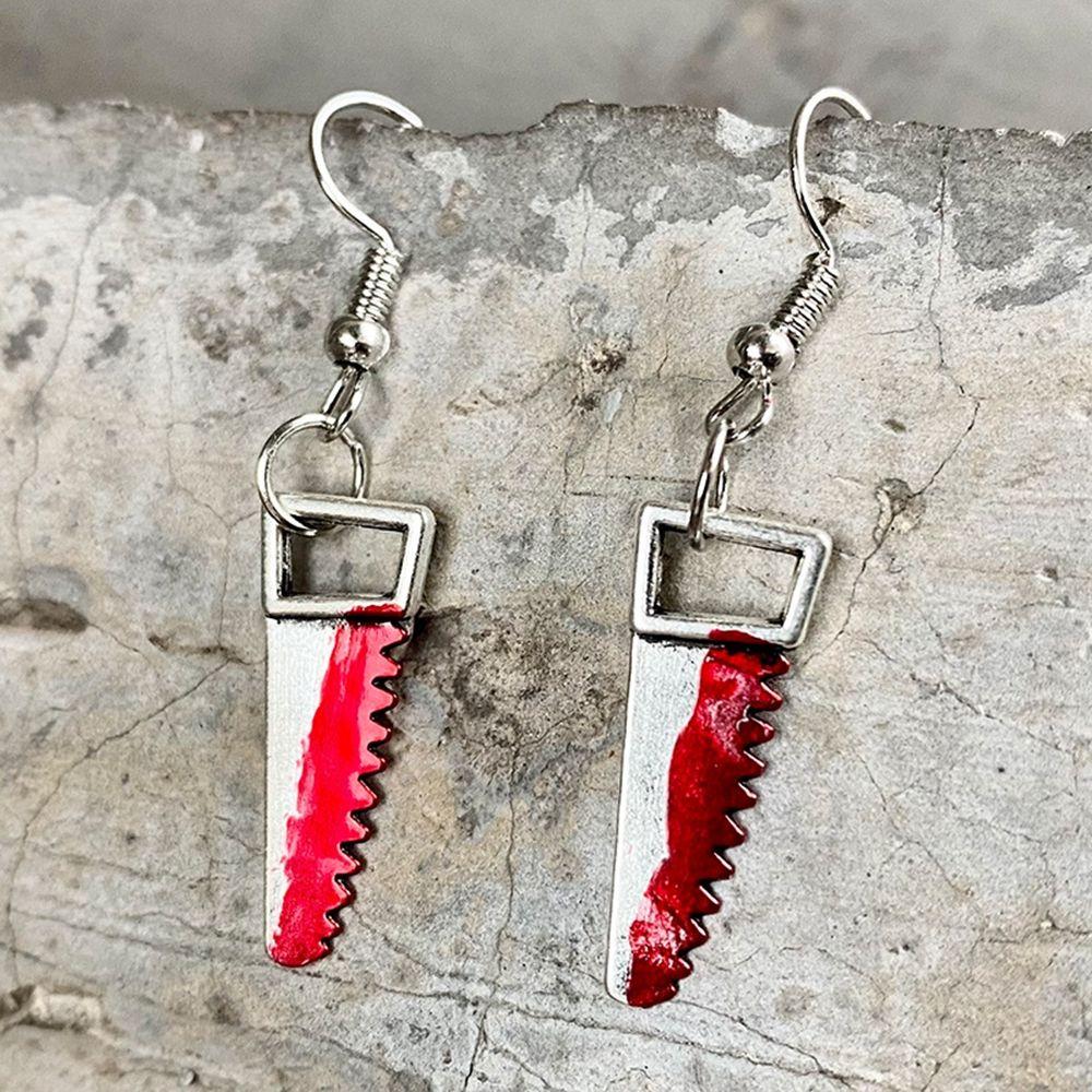 Sharp Knife Korean Style Dangle Earrings Women Halloween Earrings Party Jewelry Men Stud Earrings