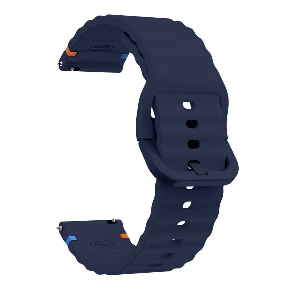 Силиконовый ремешок для часов 20 мм 22 мм Для TicWatch Pro 3 Ultra Ремешок Для TicWatch GTW/GTX/S2/E2/E3/GTH Замена Мягкий Спортивный Браслет