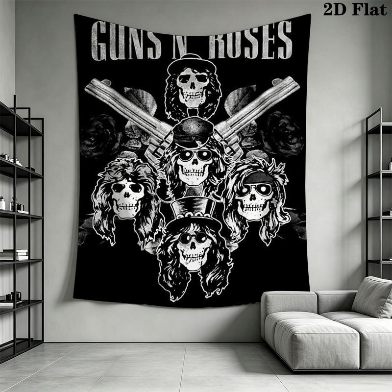 Guns N' Roses Pattern Home Decor Tapestry, Wall Hanging, Decorative RV Wall Cloth.NGT0928497