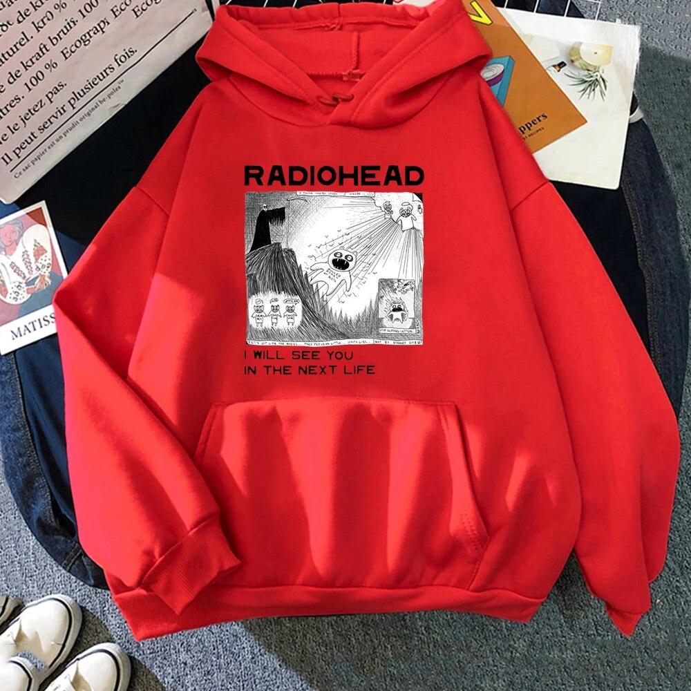Radioindie Radiohead Fan Print 2d Mens Cotton Hoodie Casual Oversized Pullover Popular Streetwear Fashion Trend Unisex Clothing