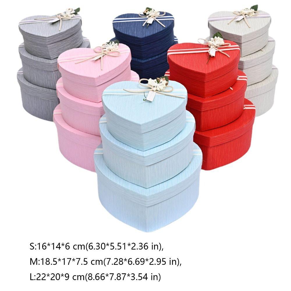 Red Gift Box Heart-shaped Present Boxes New Gift Storage Container Birthday
