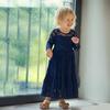 YUBAOBEI 2-12 Yrs Girl Lace Long Dress Sweet Big Bow Long Sleeve Baby Kids Princess Wedding Prom Party Dress
