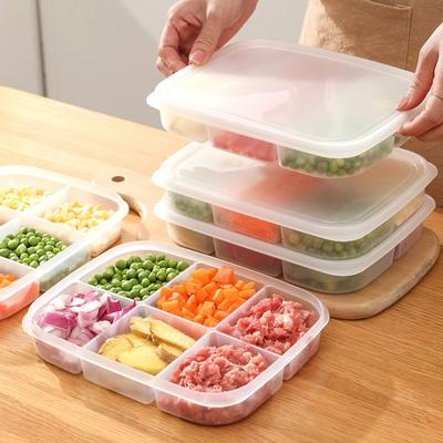 Холодильник, коробка для хранения свежих продуктов, коробка для замороженного мяса, имбирь, лук, чеснок, 6 сеток, портативная коробка для хранения, портативная коробка-органайзер