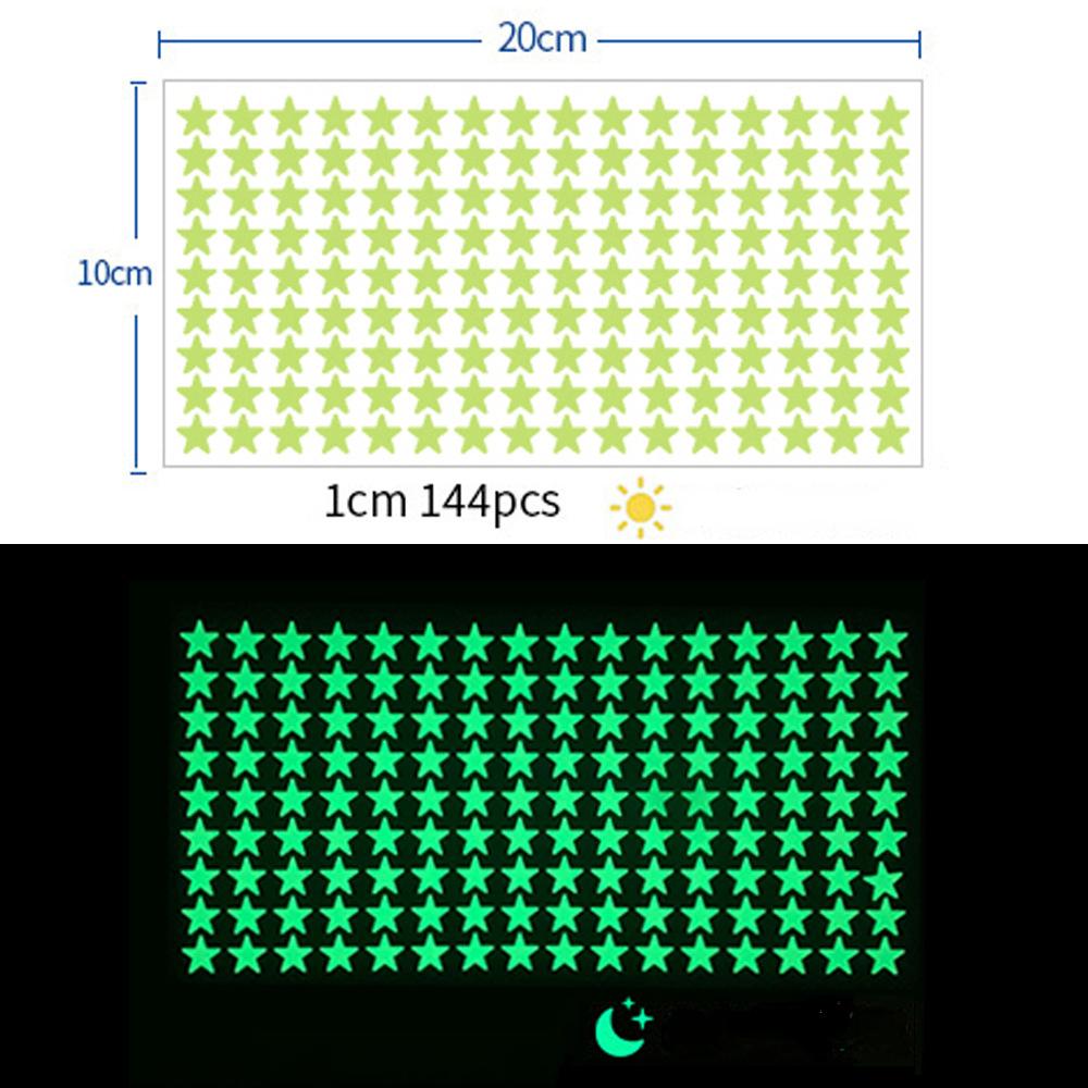 Glow-in-the-dark Stars Glow Wall Stickers Living Room Bedroom Switch Decoration Children's Room Dorm DIY Creative Glow-in-the Dark Stickers