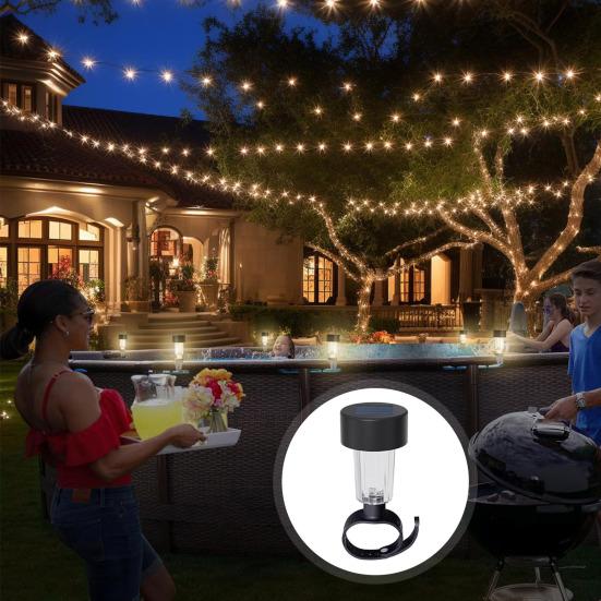 6 шт. солнечных светильников для бассейна, водонепроницаемые светильники для уличного бассейна, украшения сада и двора, ночные светильники для бассейнов с рамкой из забора