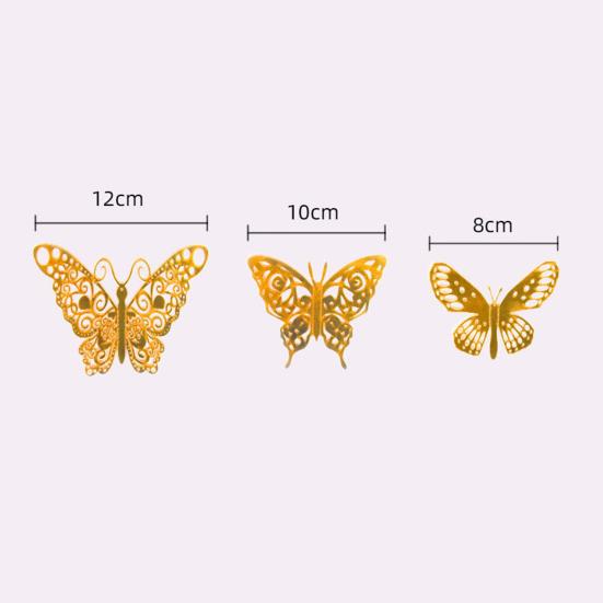 1 компл. стикер на стену с клеем, выдолбленная дизайнерская бумага, художественная 3D наклейка на холодильник с бабочкой, украшение для дома, товары для дома