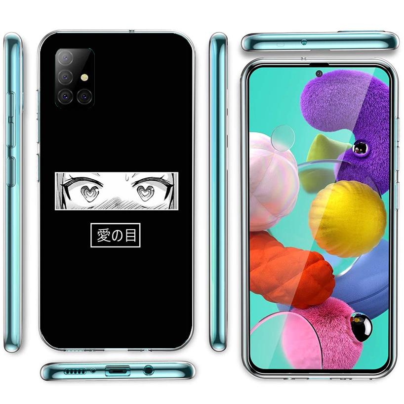 Japanese Aesthetic Text Letter Cover Phone Case For Samsung Galaxy A12 A22 A32 A52 A72 A02S Phone Case Note 20 Ultra 10 S10 Plus