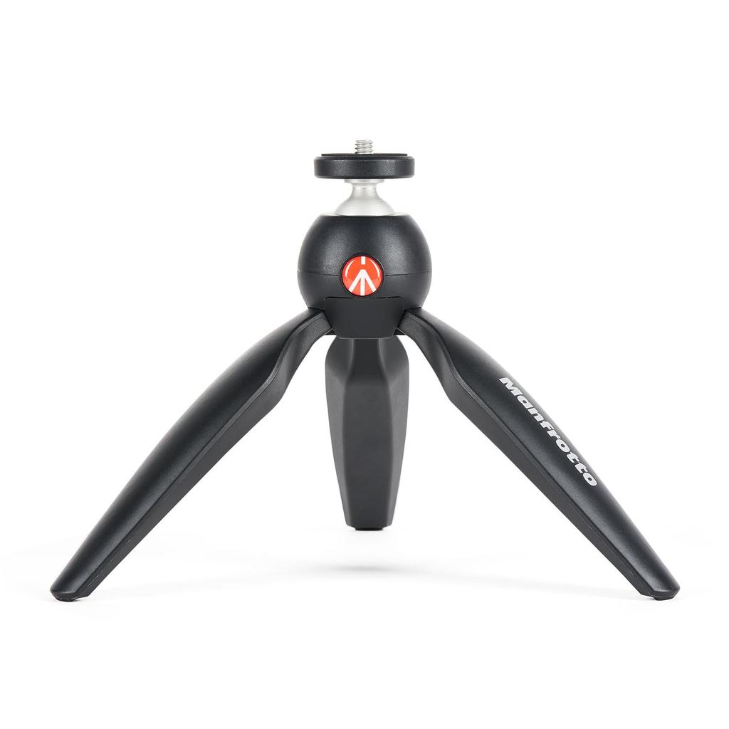 Manfrotto PIXI Мини-штатив для камеры с видеоручкой, нагрузка 1 кг, Сделано в Совместим с беззеркальными, зеркальными, компактными камерами и штативом, Черный, Ручка, Вместимость,