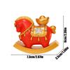 Chinese New Year Horse Figurine Chinese Resin Desktop Figurine Rocking Horse Ornament for Cars Home School Offices Cafes