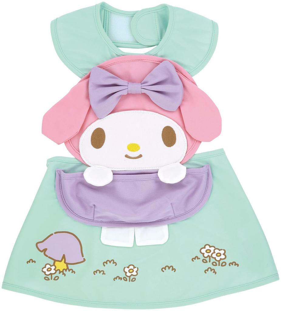 Детский слюнявчик Skater для еды, размер, водоотталкивающий, с карманом для сбора, Sanrio My Melody, вырубной, 80-90, CBAEP1-A