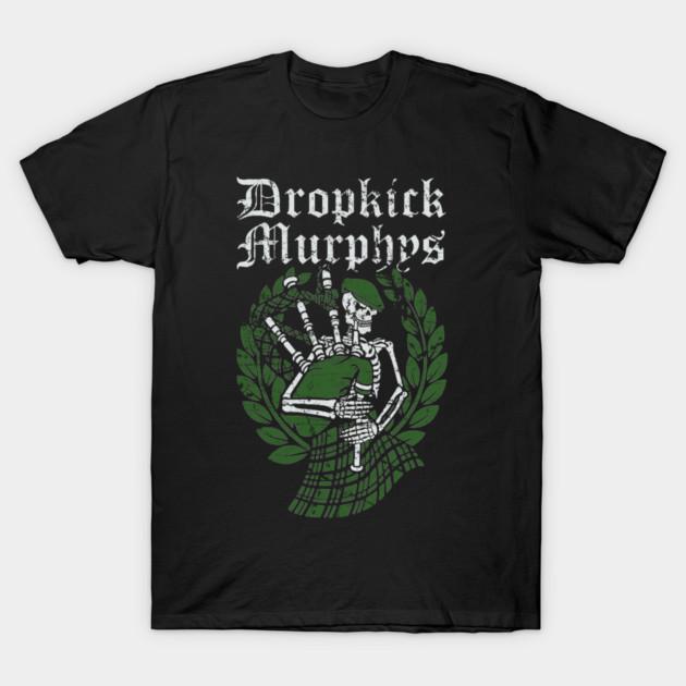 Asian Size Cotton Unisex Tshirt Print T-shirt Dropkick Murphys Band Vintage T-shirt No-Cut Print Regular Fit