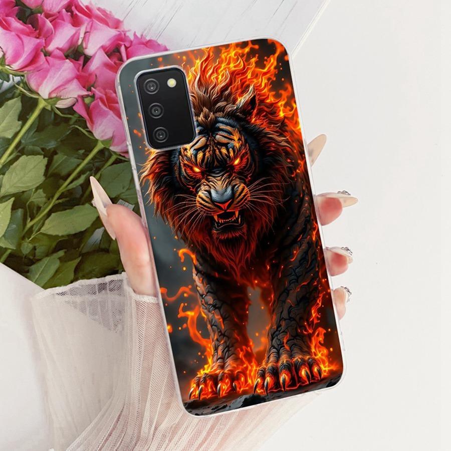 Чехол для Samsung Galaxy A03s A03 Core A03 Чехол для телефона SamsungA03 A 03 S Мягкий силикон ТПУ прозрачный Расписной цветок Fundas
