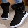 Winter Women's Low-Top Winter Snow Boots Warm Fleece-Lined Dress Boots with Anti-Skid Short Boots
