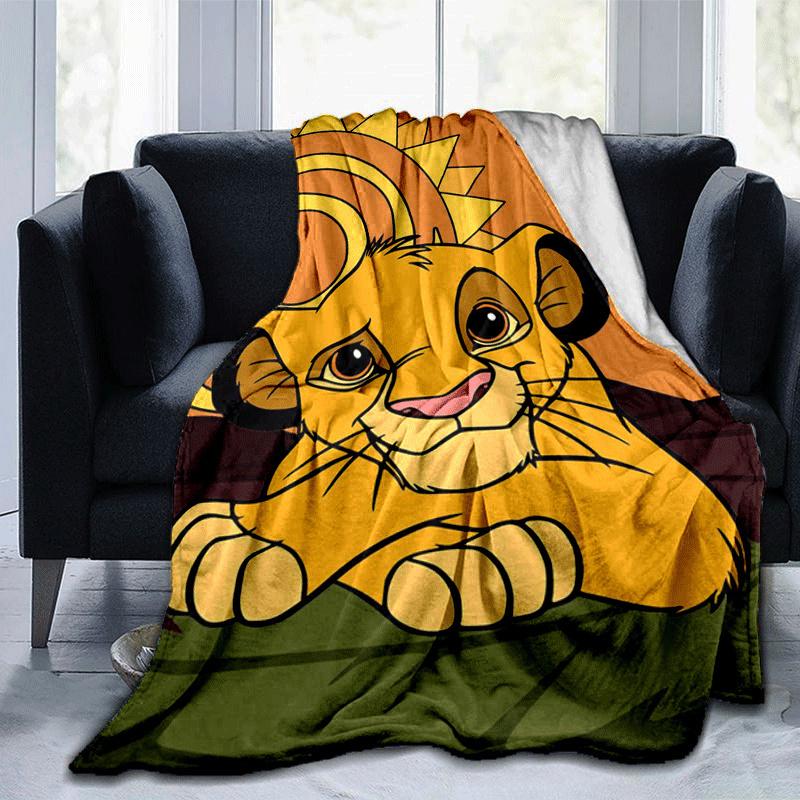 1pc The Lion King Printing Blanket - Soft, All-Season Throw for Office Blanket, Car, Travel