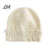 Soft Polyester Skull Cap Winter Knit Hat for Men Women, Chunky Snow Cap, Lightweight Warm Outdoor Activity Headwear Hats, Unisex Slouchy Caps