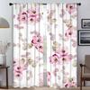 Curtains for Living Room Curtain for Room 2 Panel Beauty Flowers Home Interior Curtains Shades Partition Halloween Decoration