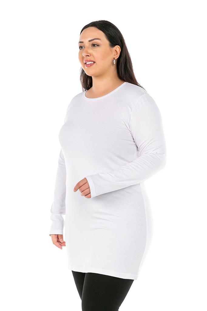 Women's Style Big Size Body Plus Size Round Neck Long Sleeve Viscose Long Mink Body