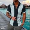 New Foreign Trade Cross-border European and American Men's Lapel Men's T-shirt POLO Shirt