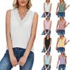 Women's Fashion V-neck Tank Top T-shirt US Size Sleeveless Lace Top