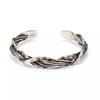 Vintage Thai Silver Hammered Weave Bangle Bracelet For Men Women Hip Hop Fashion New Jewelry Gift Party Glamorous