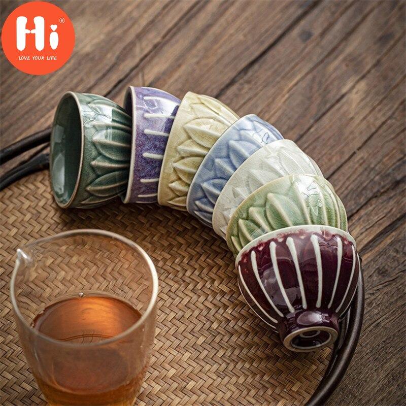 Привет японская керамика с ледяной глазурью, чайная чашка, чайный сервиз, офисная чашка для воды, красочная керамическая чашка для чая, посуда для напитков