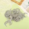 50Pcs/Lot 38X42Mm Gold Color/Silver/Bronze Metal Filigree Moon Slice Charms Base Settings Jewelry Diy Components