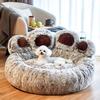 Dogs Fuzzy Nest Bed Cute Bear Paw Design Cat Sofa Bed Soft Fluffy Cushion Plush Cozy Pet Sleeping Bed for Small Medium Large Dogs And Cats