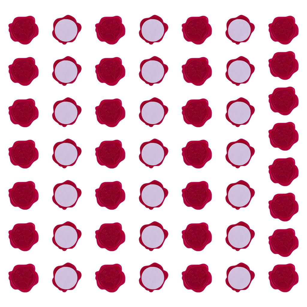 50Pcs Wax Seal Stickers Self Adhesive Retro Embossed Pattern Wax Seal Stamp Sticker Invitation Gift Wrapping Cards Seal Sticker