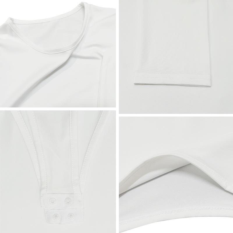 GMXIA Осенне-зимний повседневный женский боди с длинным рукавом и круглым вырезом