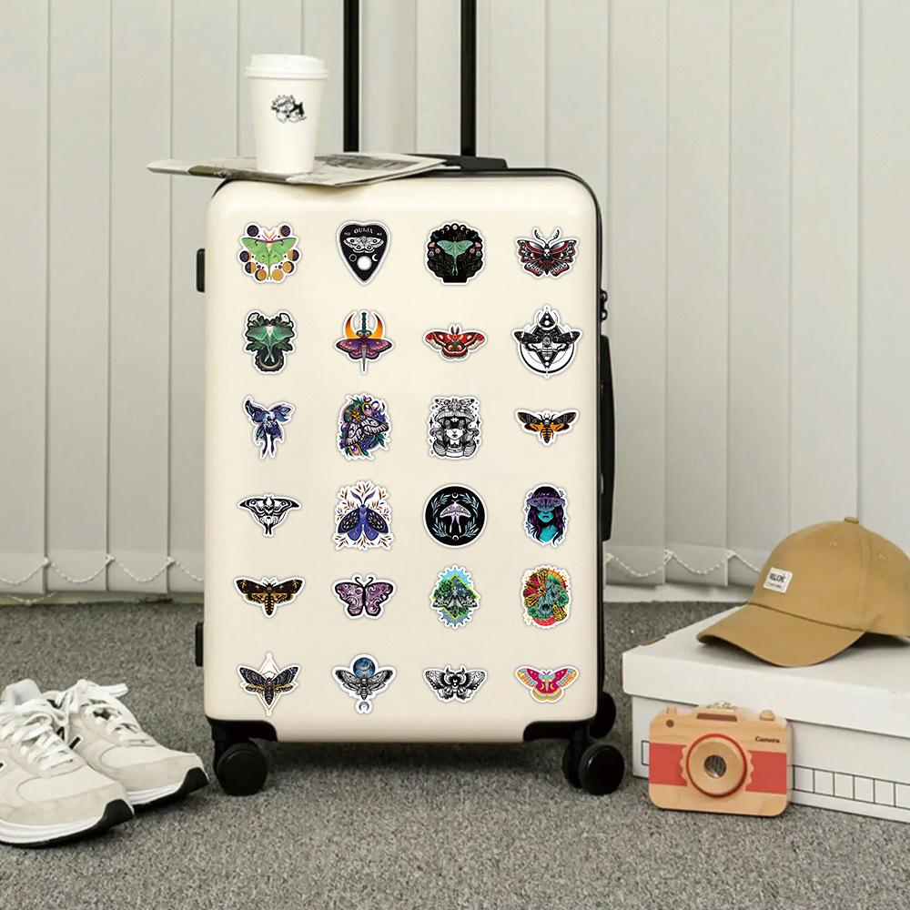 10/50 ретро наклейки-призрак-бабочка мотыльки граффити наклейки для DIY багаж ноутбук скейтборд мотоцикл велосипед наклейки