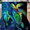 Cartoon Sea Turtle Artwork Office Rug Chair Mat, Entryway Carpet, Suitable for Front Door, Bedroom, Living Room, Desk, Holiday Gift