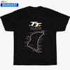 Новая карта гоночной трассы Isle of Man TT Логотип острова Многоцветная унисекс футболка S-5XL